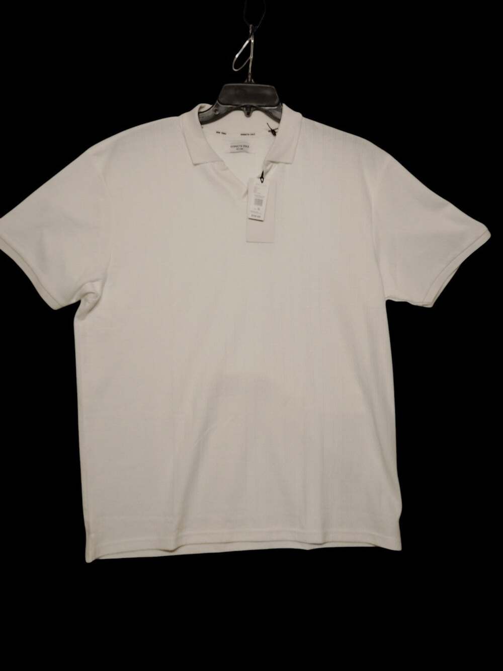 017 Kenneth Col Short Sleeve Johnny Collar Polo with Ribbing